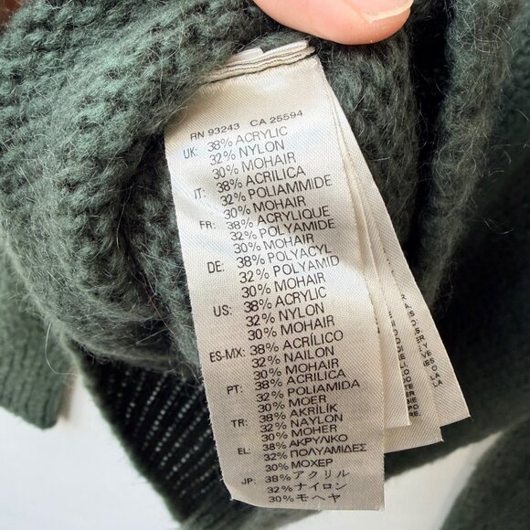 Diesel Made in Italy Mohair Wool Knit Sweater Multicolor Size M D48 - Picture 7 of 9